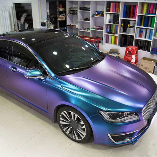Chameleon matte Blue to Purple Recoverable Car And Bike Wrap Vinyl Vehicle Design Cover Wrapping Film