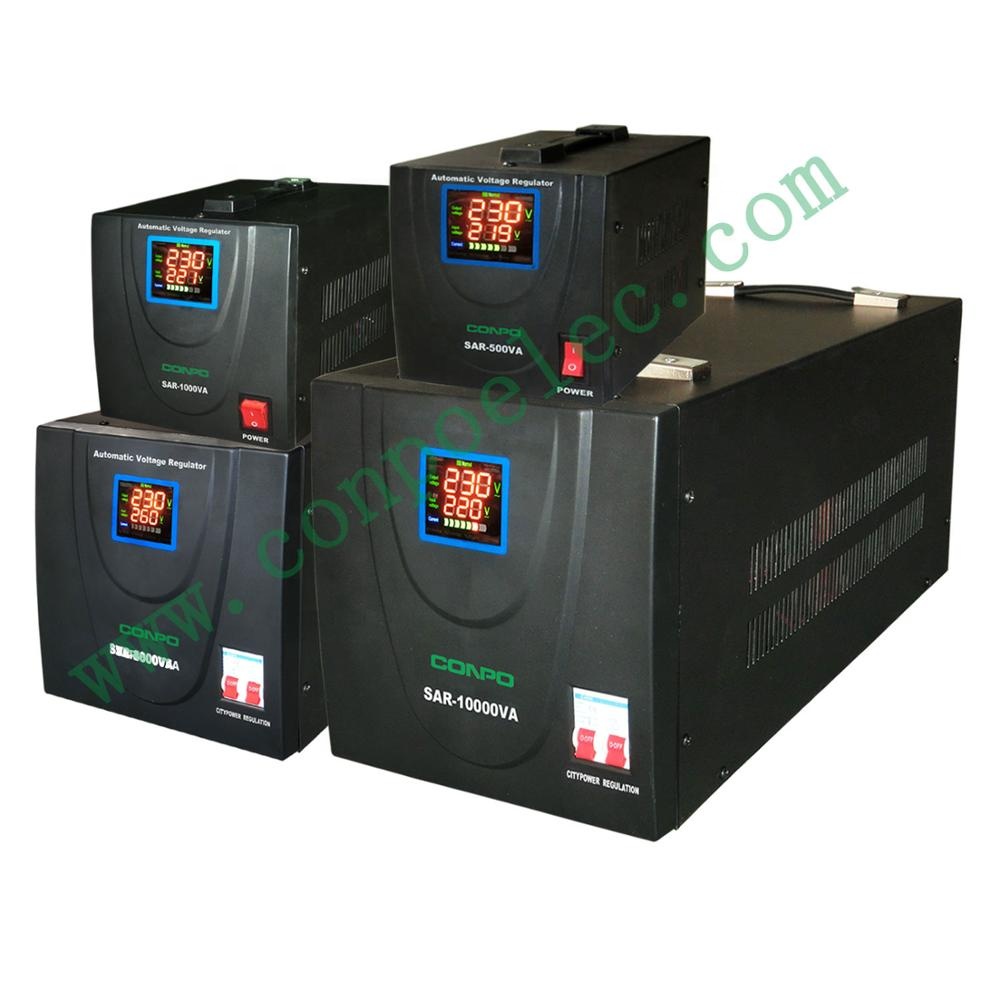 SAR-500VA/1000/2000/3000/4/5KVA/8KVA/10KVA Однофазное реле/микропроцессорный автоматический стабилизатор напряжения AVR 110/220V