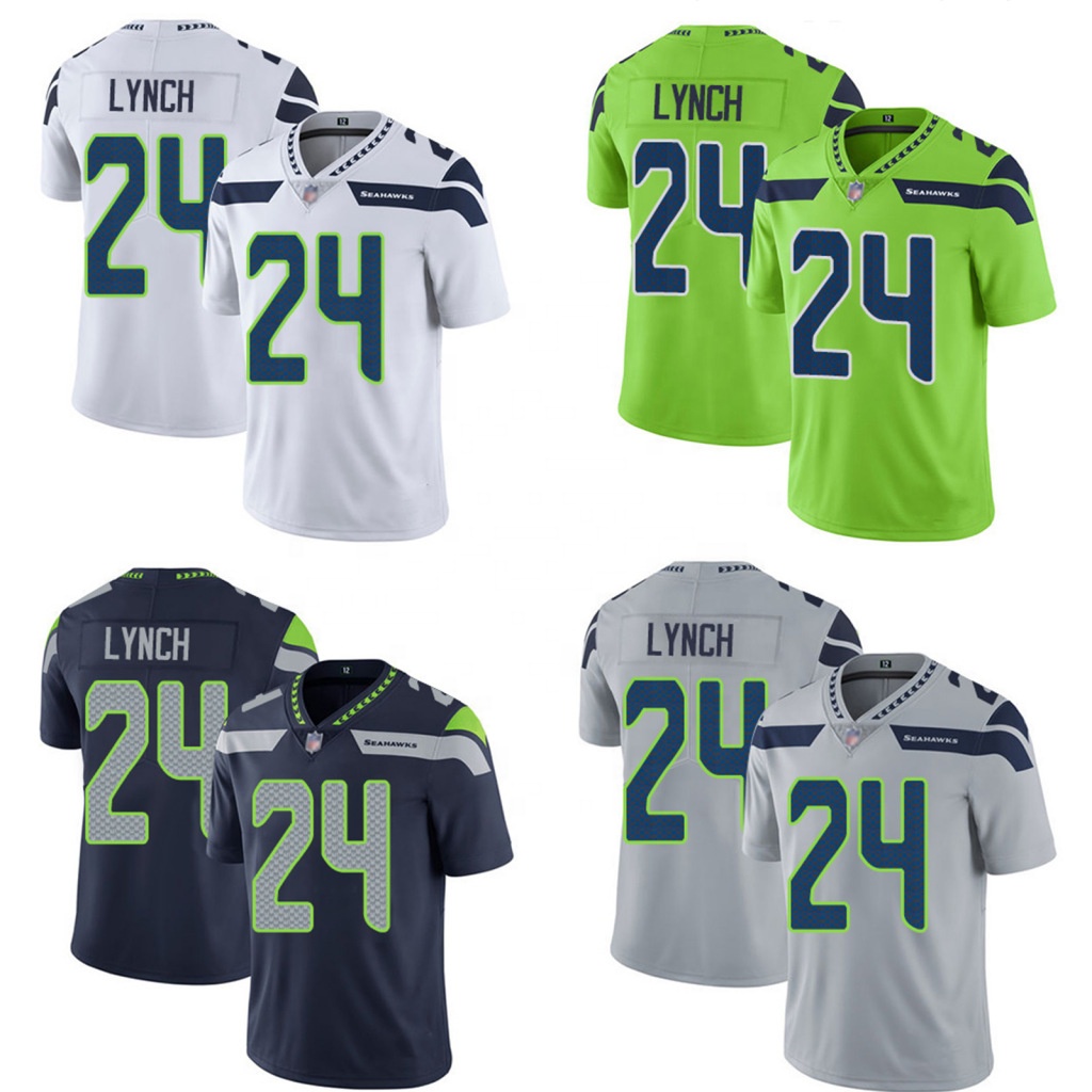NFLJersey Seattle Seahawks одежда для регби Seahawks 24 Lynch трикотажный спортивный костюм для мужчин