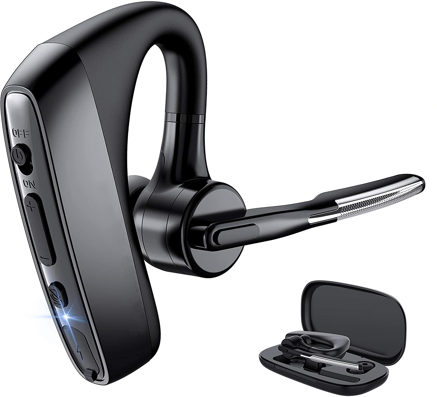 Bluetooth-гарнитура V5.1 с одним ухом, 13 часов работы, работа в режиме разговора, шумоподавление