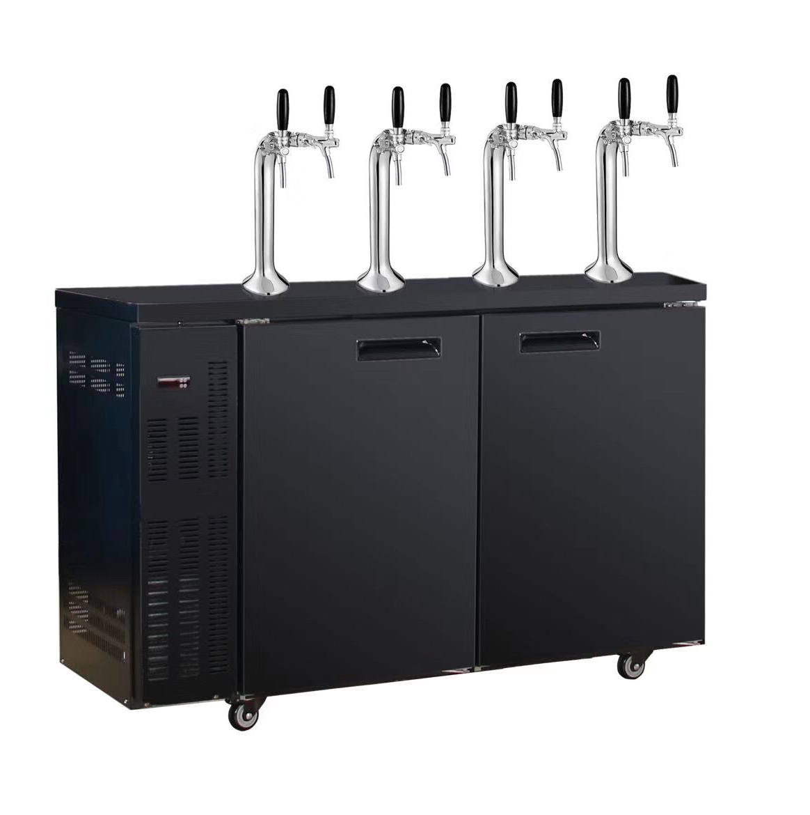 BK1008 best moveable beer wine fridge beer kegerators with wheel