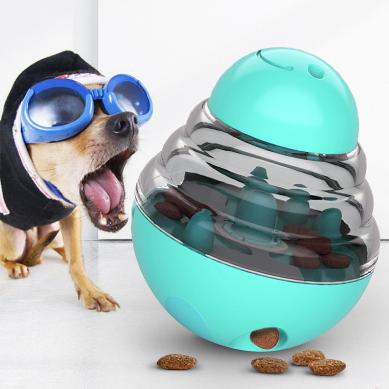 Non Electrified Slow Food Toy Tumbler Interactive Treat Dispenser Pet Iq Smart Pet Dog Slow Food Ball For Dog
