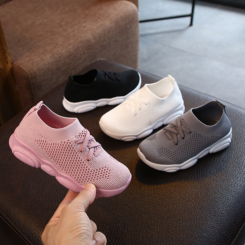 Factory wholesale children's casual knitted shoes shoes