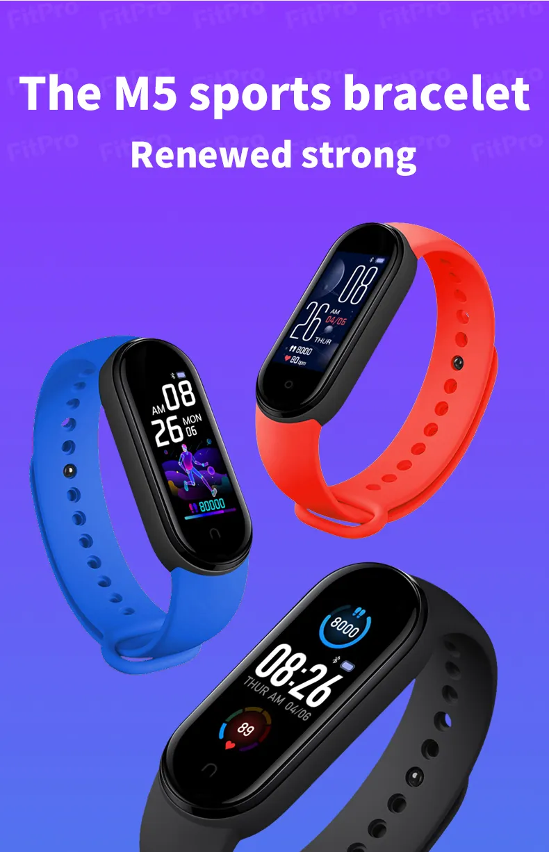 Wholesale M5 Smart Bracelet Smart Band M5 Best Quality Smart Watch M5