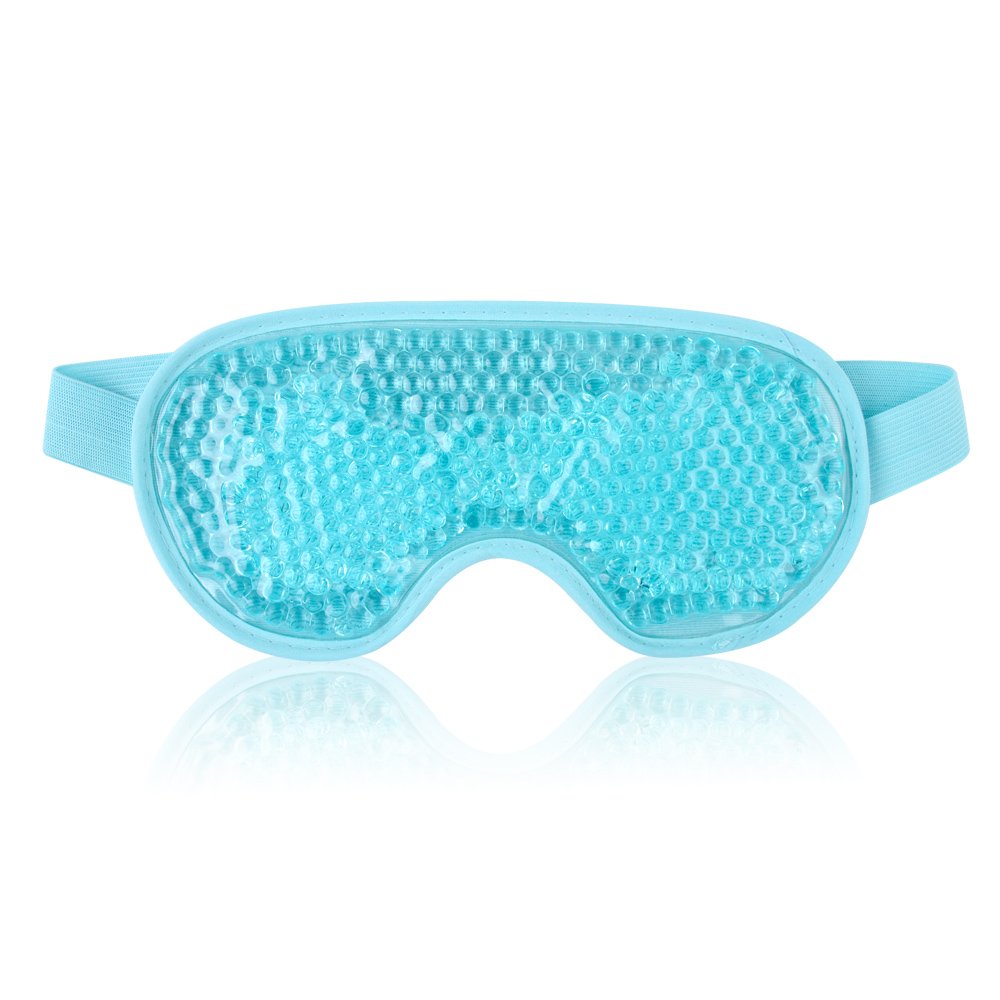 PAKCARE Cooling Eye Mask Gel Ice Pack for Puffiness Reusable Ice Eye Mask Frozen Eye Hot Cold Compress for Dark Circles