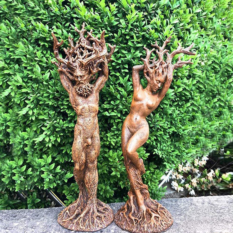 Factory Wholesale Forest Goddess Statue Resin Decoration Garden Crafts Decoration Christmas Statue Tree God Decoration Ornaments