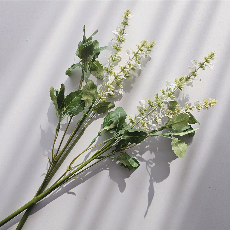M-1064 Artificial Salvia Flowers Faux Sage Flowers Floral Accessories For Wedding Home Hotel Party Decoration