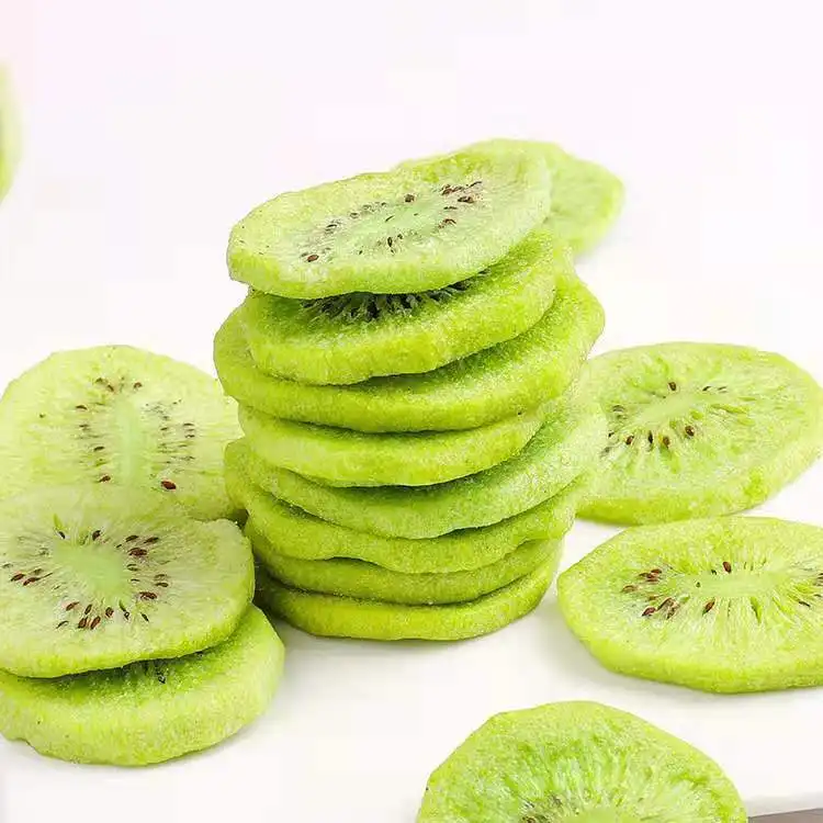 5-7mm slice sour and sweet taste kiwi snacks dried freeze fruit freeze dried kiwi
