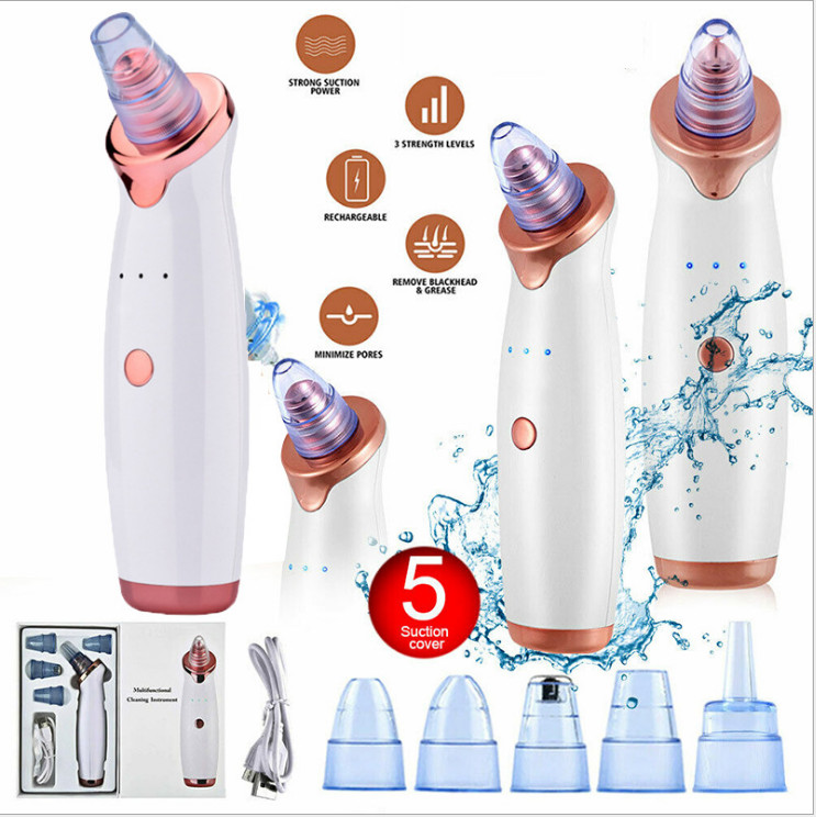 Electric Five Suction Pore Cleaner Nose Strip Blackhead Remover Vacuum To Remove Skin Acne Noir Point Nose Blackhead