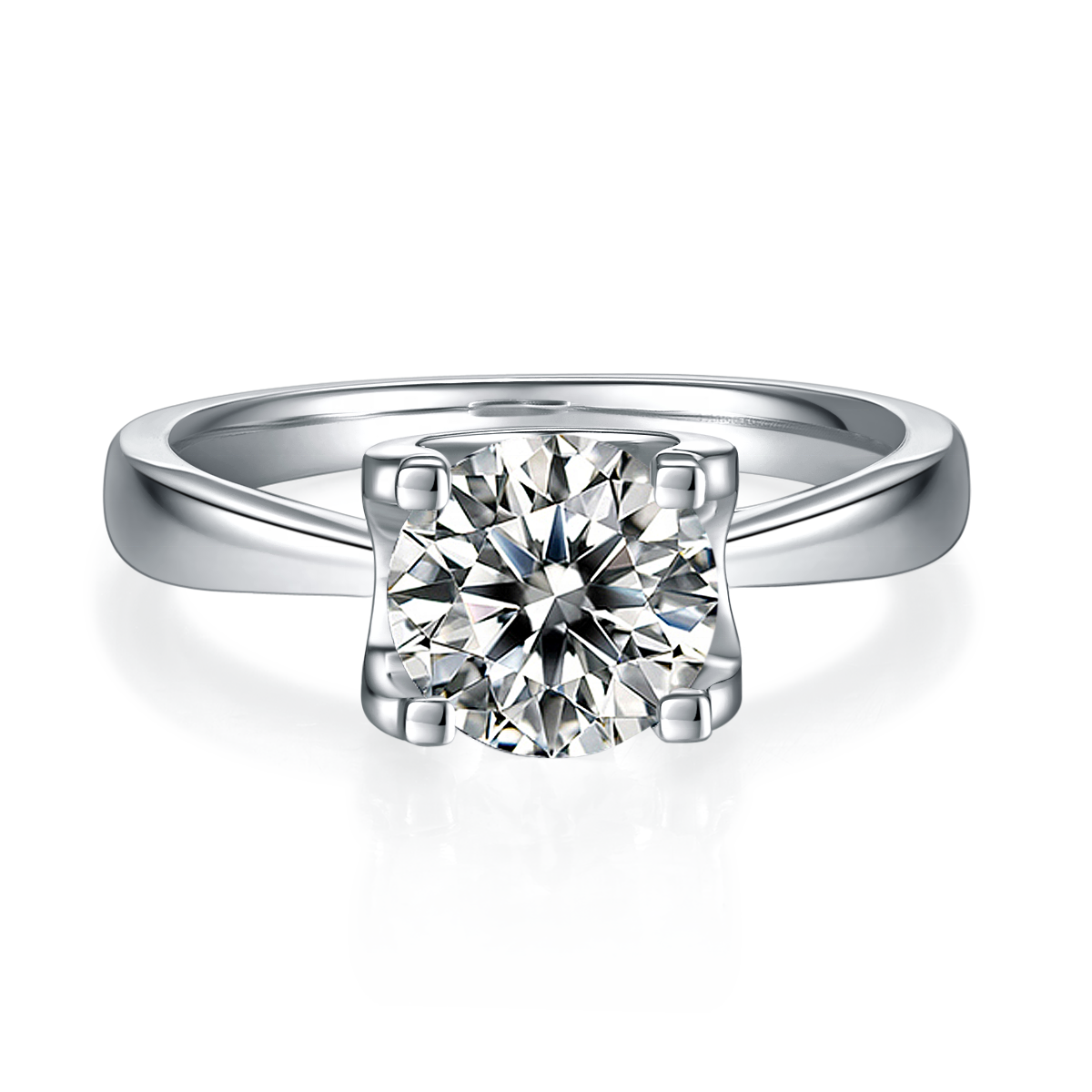 OEM Fashion design 925 sterling silver jewelry rhodium plated butterfly 1.5ct engagement moissanite rings