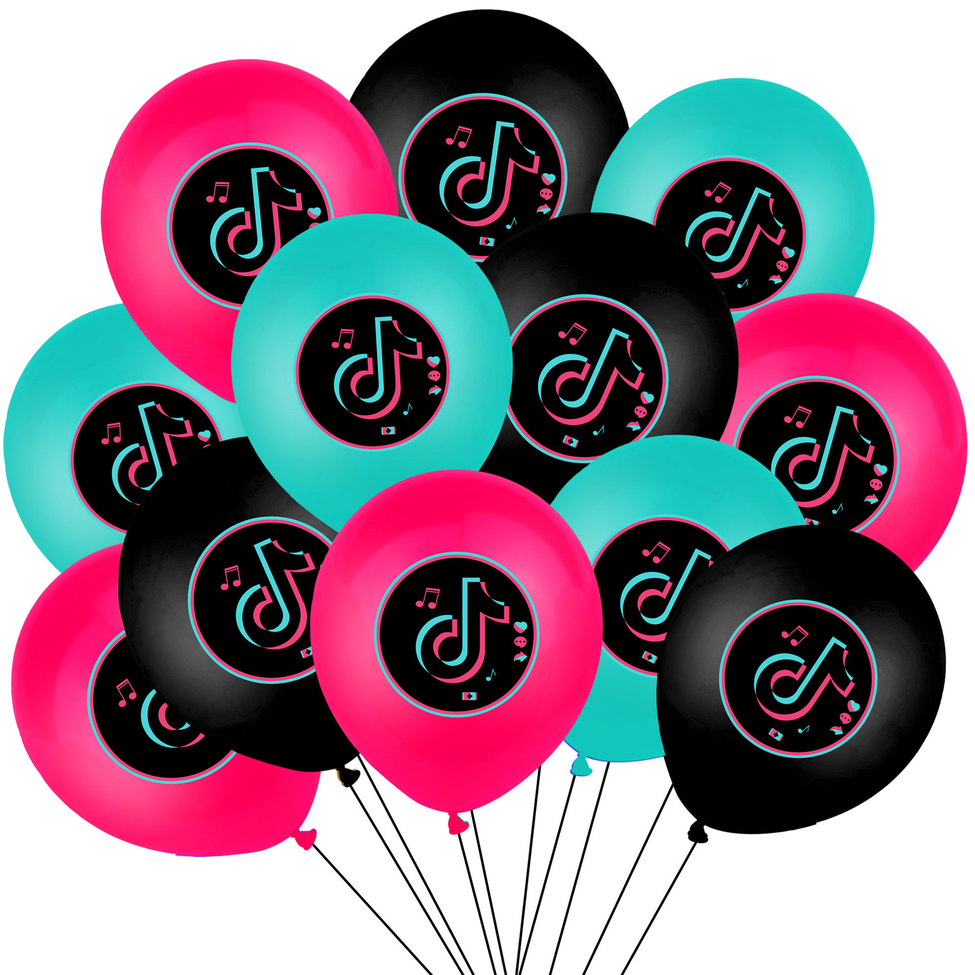 Personalised pearlescent balloons latex green confetti red black blue tik tok latex 12 inch balloons for party