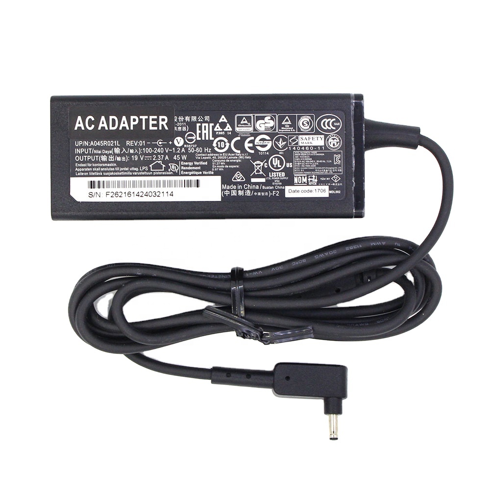 45W 19V 2.37A 5,5*1,7 мм ноутбук адаптер питания для ноутбука acer A045R021L ADP-45HE B PA-1450-26