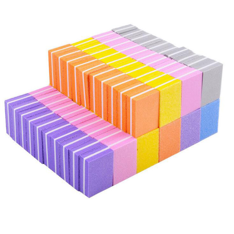 Cheap Wholesale China Mixed Color Custom Disposable Nail Buffers File Manicure Set Sponge Mini Nail Buffer