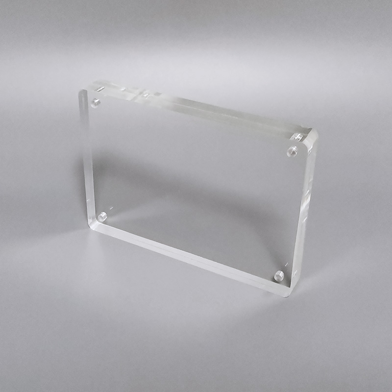 Transparent Acrylic Frame Holder Standing Magnetic Clear Perspex Photo Frames Block