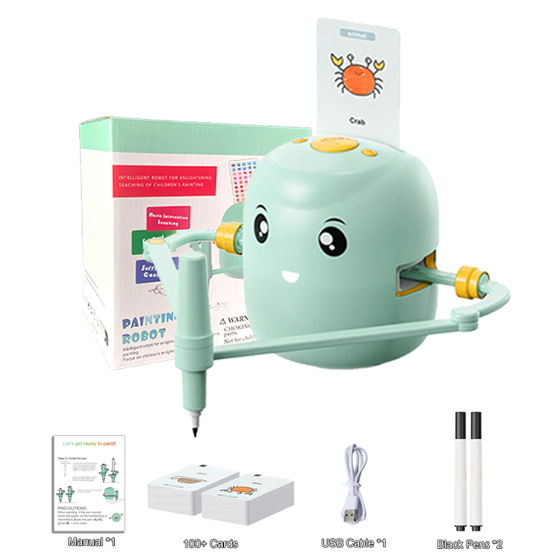 English Layout Automatic Drawing Robot Children's Technology Baby Automatic Painting Learning Machine Smart Toy Gift