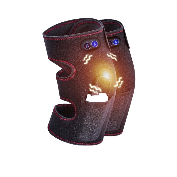 wireless infrared self-heating chargable heated knee massager vibration knee pads