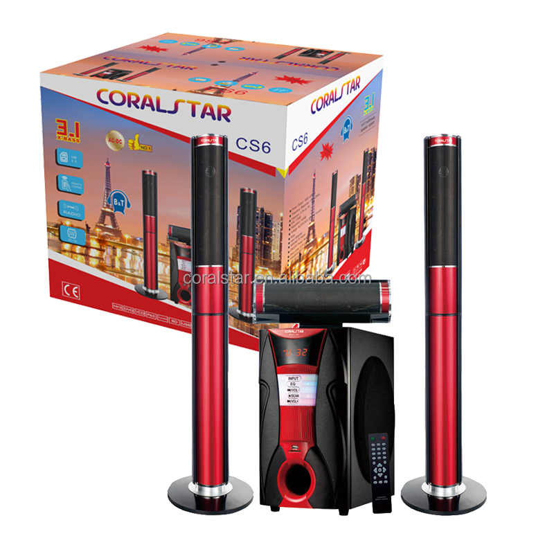Coralstar High quality 3.1 Home Theater USB SD FM DVD Home theater System Subwoofer Speaker