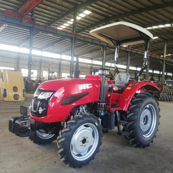 Chinese Agricultural Equipment 80HP Wheeled Farm Tractor LTB804 with Spare Parts
