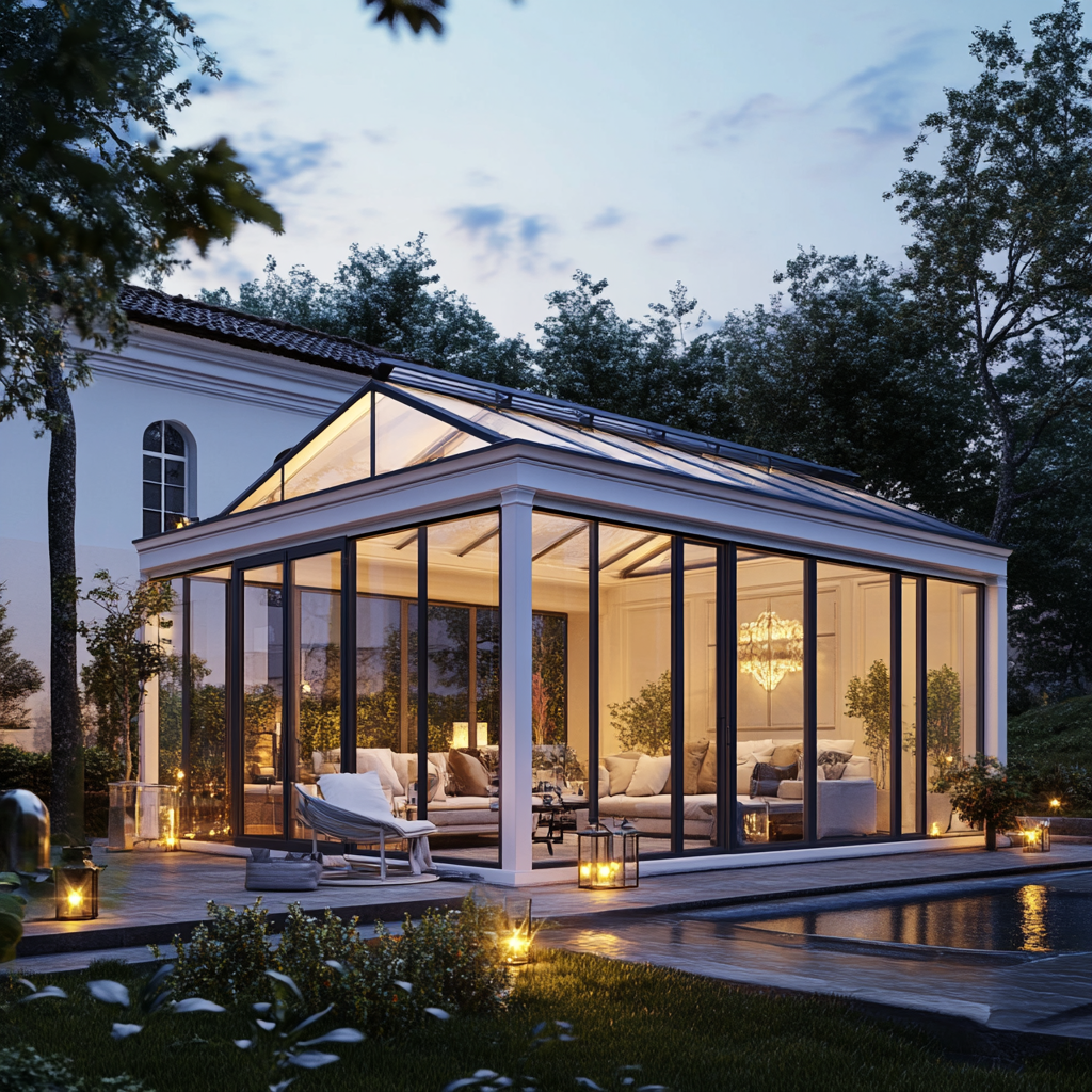 China High Quality Aluminum Glass Sun Room Garden Sun room Greenhouse