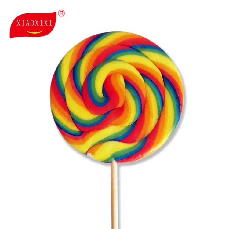 Rainbow lollypop sweet lollipop hard candy