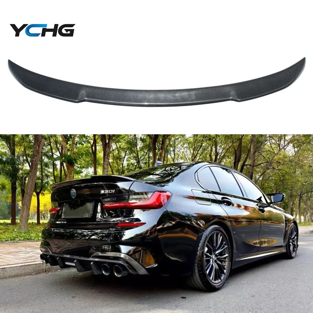 G20 CS Style Carbon Fiber Rear Spoiler Wing For BMW 3 Series G20 & M3 G80 Rear Boot Trunk Wings 2019-2023 M340i
