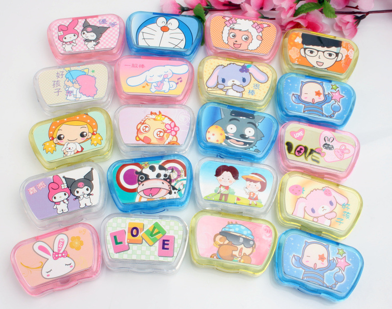 wholesale cheap price colorful clear contact lens case cute panda