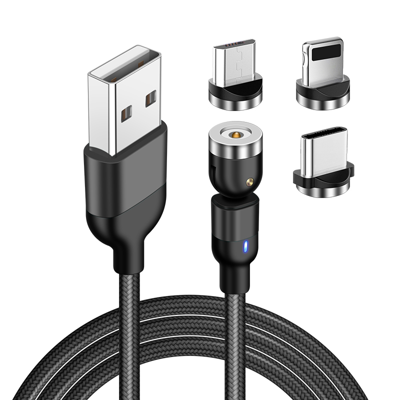 Вращающийся на 180 градусов USB-кабель для быстрой зарядки 2,4 А