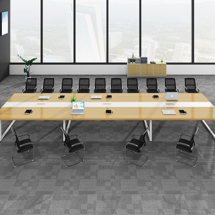 Wholesale Wooden Simple And Modern Movable Conference Room Table Chairs Set