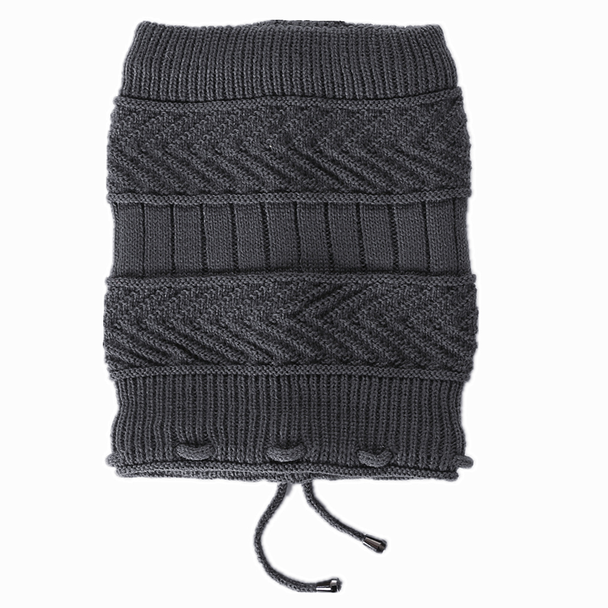 Hot sale ladies winter scarf hat knitted wool plain windproof earmuff hat