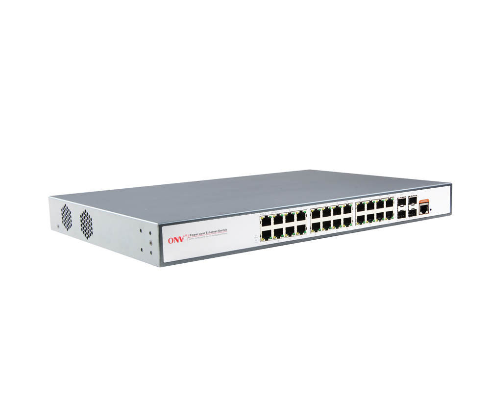 Управляемый коммутатор Ethernet с 24 портами POE для системы видеонаблюдения