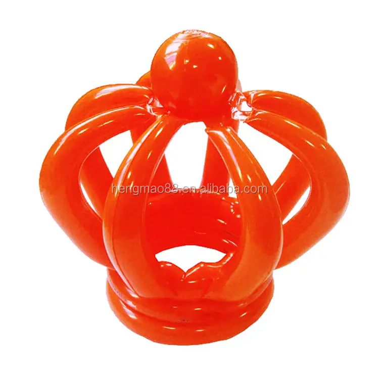 holiday gift orange adult kids inflatable crown hat toy