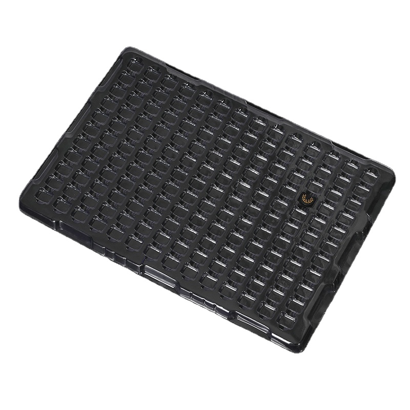 Customized electronic components recyclable plastic tray packaging segmented tray box
