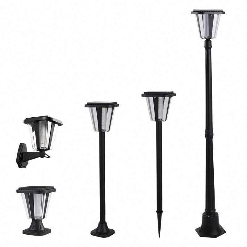 Outdoor Solar Gate Light Solar Powered Bollard Lawn Lamp Villa Landscape Pillar Post LED Solar Garden Light