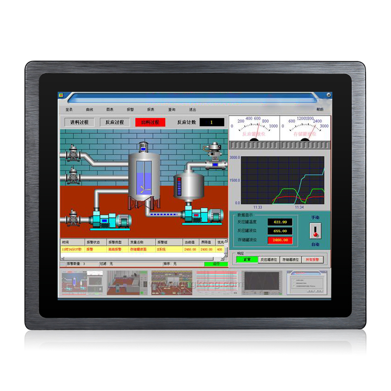 Touchthink waterproof industrial 4.0 grade 15 inch industrial all-in-one lcd capacitive touch screen monitor with hmi input