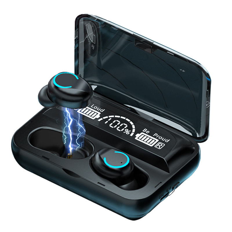 Heavy Bass TWS Wireless Earbuds Blothooth Earphones F9 Wholesale 2021 F9-47 Gaming Headphones IPX7 Waterproof In Ear Headsets