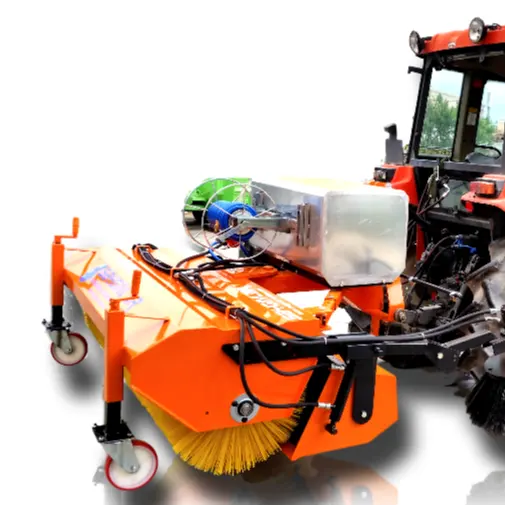 Pedestrian Road Sweeper With Disinfection Tank And Watering System Road Sweeper Tractor Mounted
