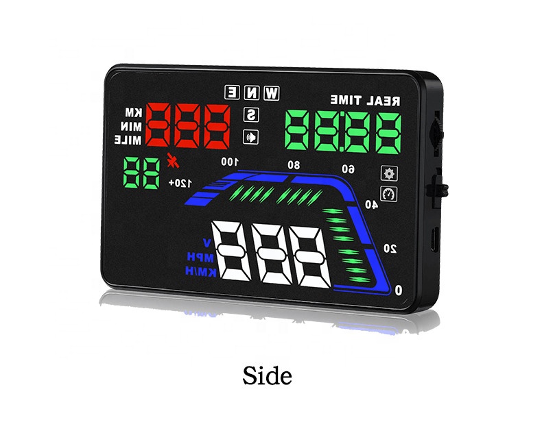 Экран 5,5 "дисплей с GPS функцией plug and play Q7 Автомобильный HUD OBD II система предупреждения о скорости работы на всех автомобилях