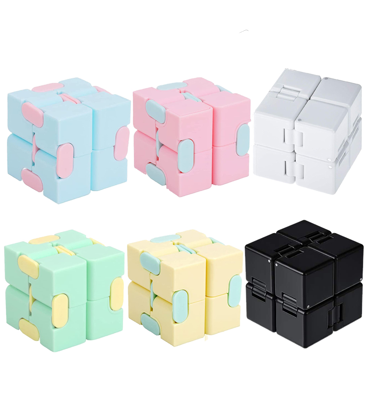 Halloween Christmas Anxiety Autism Adult and Child Plastic Antistress Pop Finger Fidget Toy Magic Cube Mini infinity cube