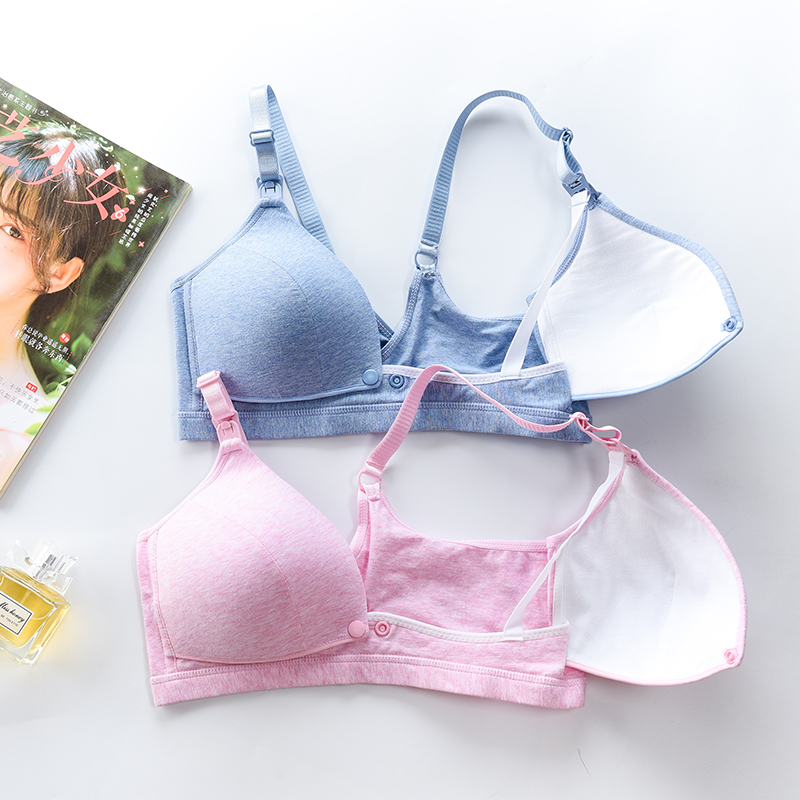 Women's seamless push up bra soft comfortable breathable nursing bra front closure open sleeping maternity bra