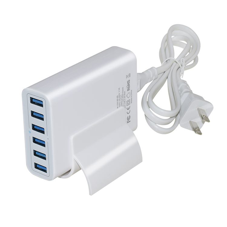 5 В V 12A 60 Вт 6-портовый usb-зарядное устройство с 2 быстрой зарядкой 3,0 портов настольная зарядная станция