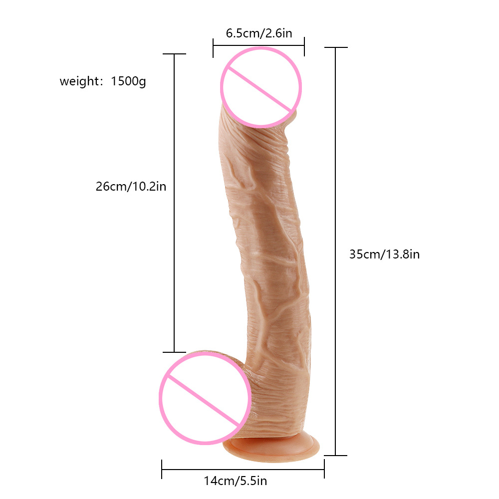 Ninghao Realistic Manual Dildo Penis Dick Cock Women Sex Toy Stimulation Silicone Waterproof Vagina Anal Massager