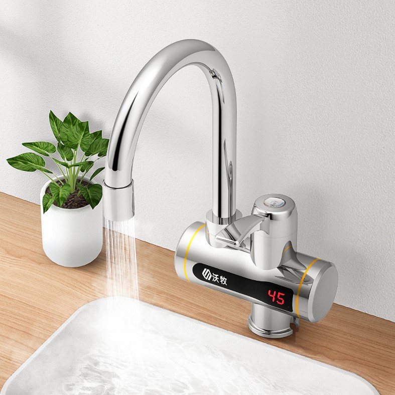 360-degree flexible rotating electric heating kitchen instant hot water faucet