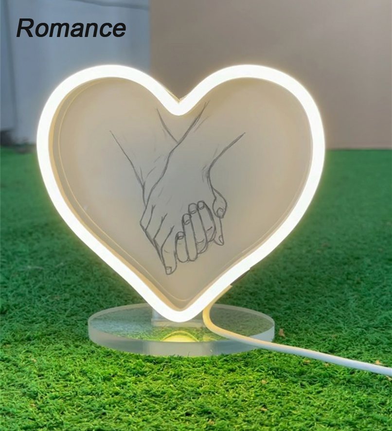 New arrival: Custom Table Lamp with USB plug, customized picture & neon color, MOQ 1pc