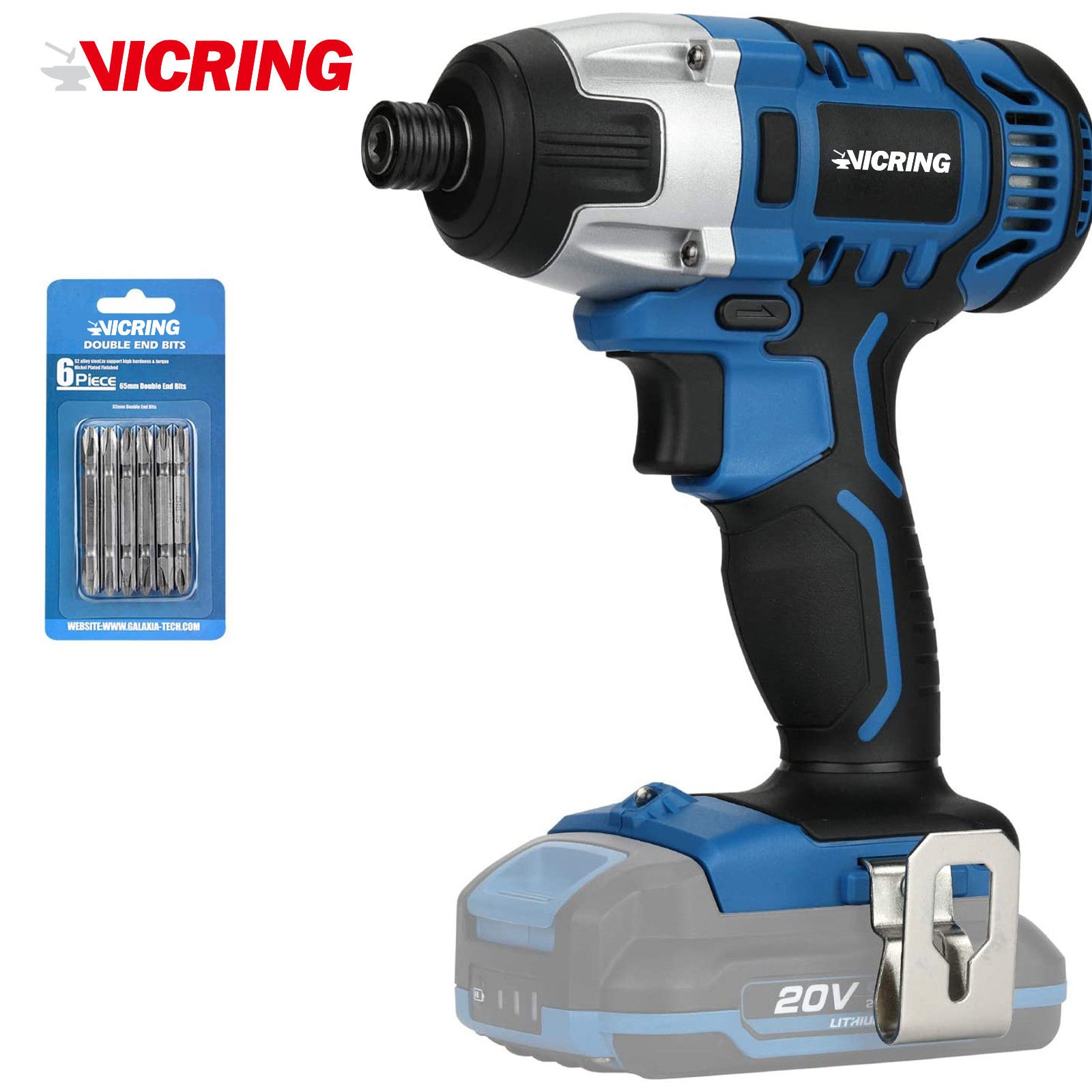 Vicring промышленные электрические инструменты 150Nm 20V воздействия отвертки 1/4 "шестигранный cordlessbattery ударный гайковерт дрель