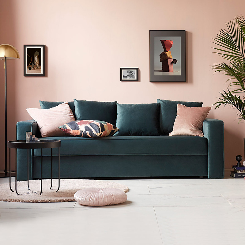 High quality nordic modern living room furniture velvet sofa