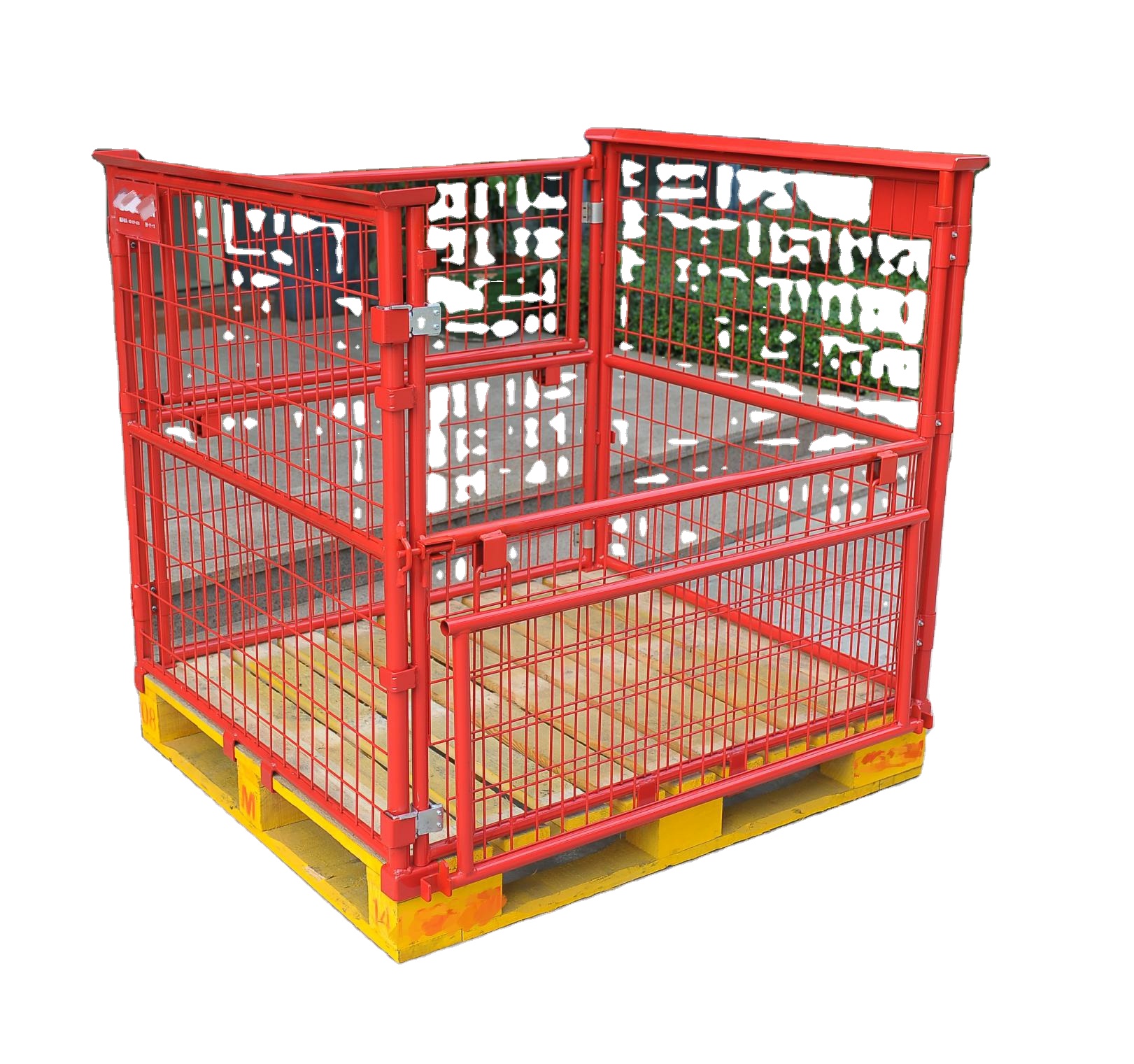Good quality factory universal transportation cargo & storage equipment 4-side metal cage pallet