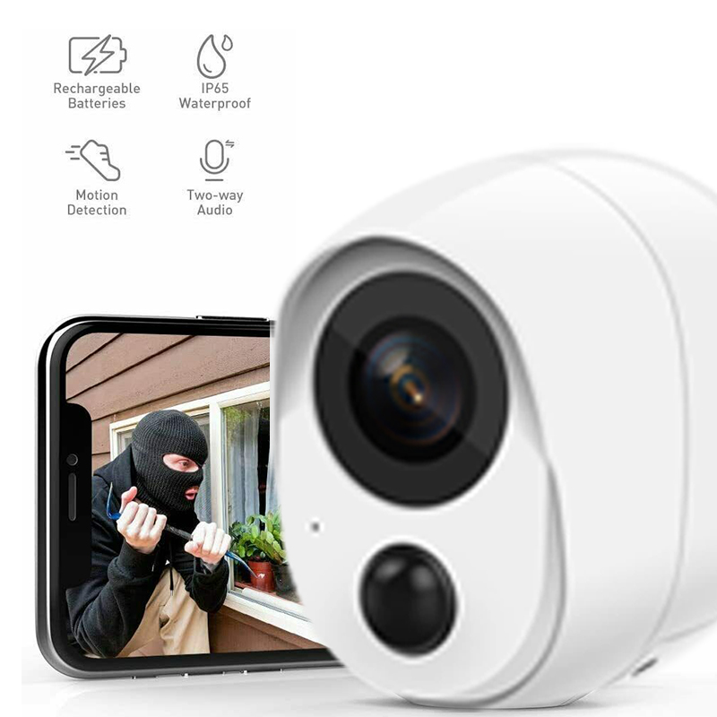 Умная Wi-Fi аккумуляторная камера с низким энергопотреблением, 1080P, пик, управление через приложение, Водонепроницаемая беспроводная система видеонаблюдения, перезаряжаемая IP-камера безопасности