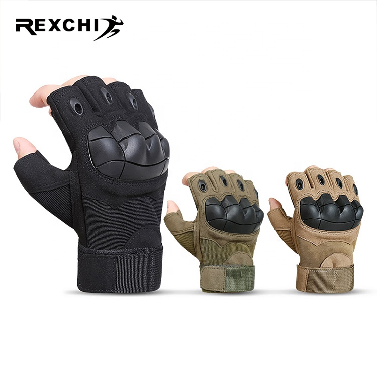 REXCHI XT01 New Hard Knuckle Half Finger Military Hunting Gloves Shooting Combat Police Tactical Glove Military Tactical