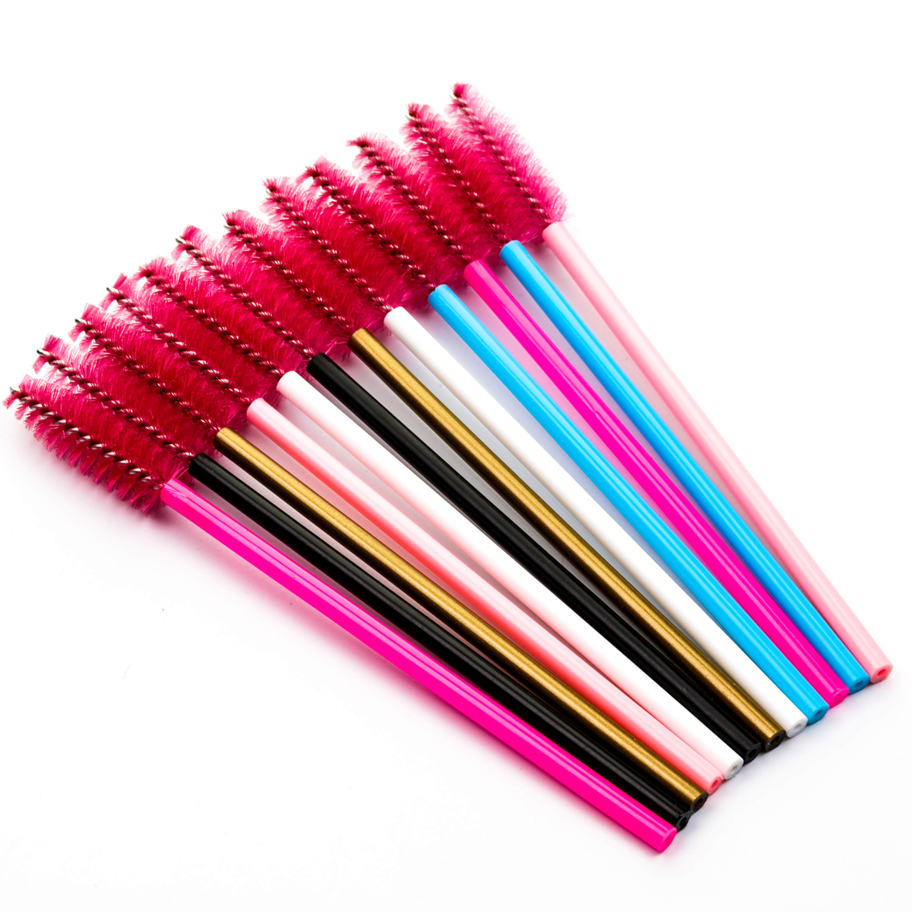 Factory Price Spiral Bendable travel eyelash brush disposable nylon mascara wands applicator