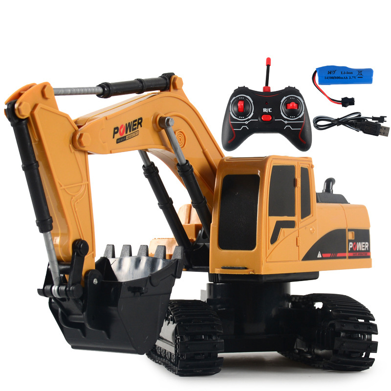 1:24 RC Excavator Toy 5CH And 6CH Engineering Vehicle Electric alloy car Remote Control crawler excavator Toys for Kids